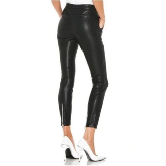 Blank NYC The Bond Skinny Pants Black Vegan Leather Mid-Rise Size 30 - Picture 3 of 9